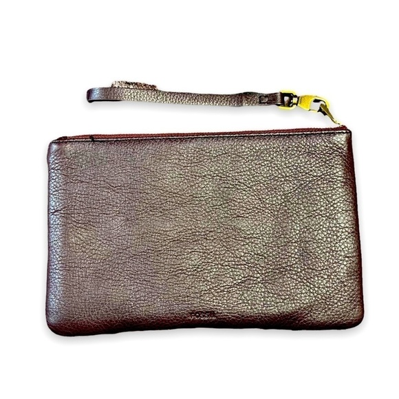 Fossil Leather Wristlet Multi Color Fringed Trim - Picture 2 of 6